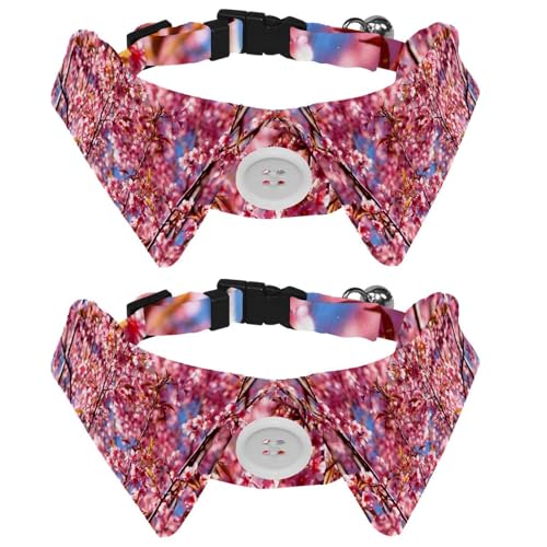Hundehalsband mit Fliege, verstellbares formelles Smokinghalsband mit abnehmbarem Hemdkragen, Katzenhalsbänder für kleine Haustiere, rosa Käseblüten Hundehalsband mit Fliege, verstellbares formelles Smokinghalsband mit abnehmbarem Hemdkragen, Katzenhalsbänder für kleine Haustiere, rosa Käseblüten von lcndlsoe