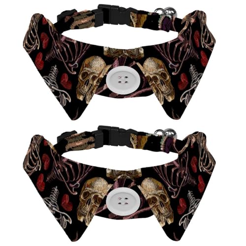 Hundehalsband mit Fliege, verstellbares formelles Smokinghalsband mit abnehmbarem Hemdkragen, Katzenhalsbänder für kleine Haustiere, toller Totenkopf-Schmetterling, Liebe Hundehalsband mit Fliege, verstellbares formelles Smokinghalsband mit abnehmbarem Hemdkragen, Katzenhalsbänder für kleine Haustiere, toller Totenkopf-Schmetterling, Liebe von lcndlsoe