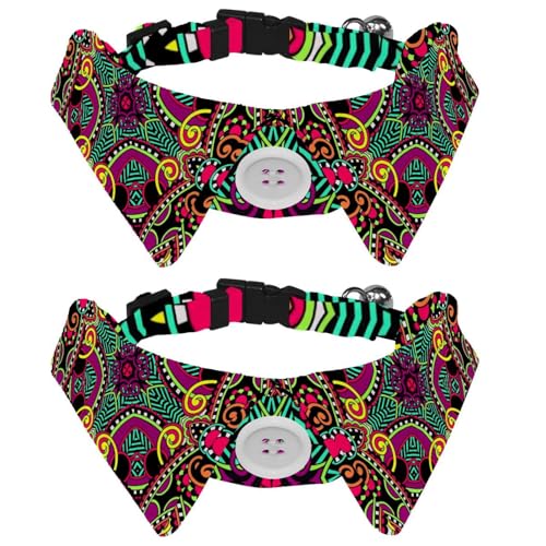 Hundehalsband mit Fliege, verstellbares formelles Smokinghalsband mit abnehmbarem Hemdkragen, Katzenhalsbänder für kleine Haustiere, traditionelles Ornament-Mandala-Muster Hundehalsband mit Fliege, verstellbares formelles Smokinghalsband mit abnehmbarem Hemdkragen, Katzenhalsbänder für kleine Haustiere, traditionelles Ornament-Mandala-Muster von lcndlsoe
