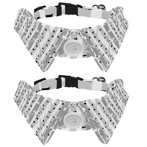 Hundehalsband mit Fliege und Glöckchen, Birkenbaum-Pflanzenmuster, verstellbares Revers-Design, Katzenfliege, Halsband für kleine Haustiere, 2 Stück Hundehalsband mit Fliege und Glöckchen, Birkenbaum-Pflanzenmuster, verstellbares Revers-Design, Katzenfliege, Halsband für kleine Haustiere, 2 Stück von lcndlsoe