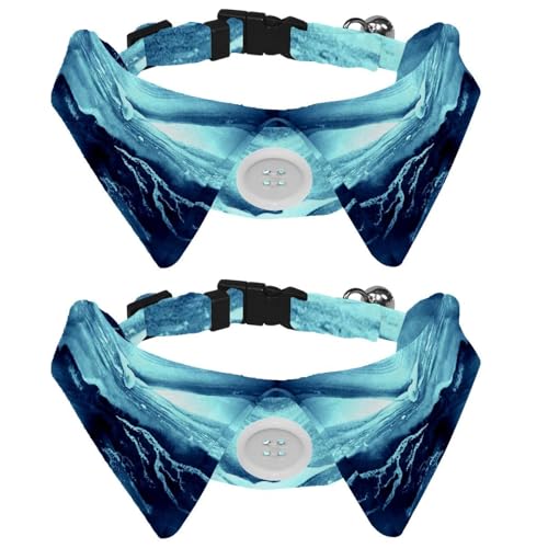 Hundehalsband mit Fliege und Glöckchen, Meerestierhaie, verstellbares Revers-Design, Katzenfliege, Halsband für kleine Haustiere, 2 Stück Hundehalsband mit Fliege und Glöckchen, Meerestierhaie, verstellbares Revers-Design, Katzenfliege, Halsband für kleine Haustiere, 2 Stück von lcndlsoe