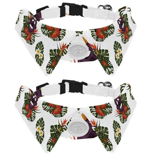 Hundehalsband mit Fliege und Glöckchen, Stammesmasken, Blumenmuster, verstellbares Revers-Design, Katzenfliege, Halsband für kleine Haustiere, 2 Stück Hundehalsband mit Fliege und Glöckchen, Stammesmasken, Blumenmuster, verstellbares Revers-Design, Katzenfliege, Halsband für kleine Haustiere, 2 Stück von lcndlsoe
