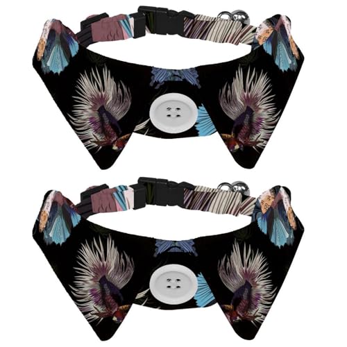 Hundehalsband mit Fliege und Glöckchen, dekoratives Fischmuster, verstellbares Revers-Design, Katzenfliege, Halsband für kleine Haustiere, 2 Stück Hundehalsband mit Fliege und Glöckchen, dekoratives Fischmuster, verstellbares Revers-Design, Katzenfliege, Halsband für kleine Haustiere, 2 Stück von lcndlsoe