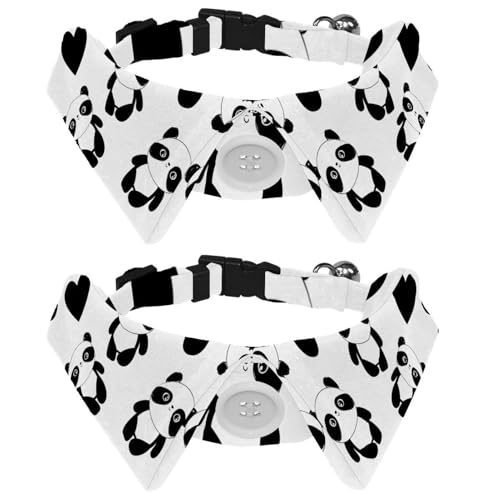 Hundehalsband mit Fliege und Glöckchen, niedliche Tiere, chinesischer Bär, Herzmuster, verstellbares Revers-Design, Katzen-Fliege, Halsband für kleine Haustiere, 2 Stück Hundehalsband mit Fliege und Glöckchen, niedliche Tiere, chinesischer Bär, Herzmuster, verstellbares Revers-Design, Katzen-Fliege, Halsband für kleine Haustiere, 2 Stück von lcndlsoe