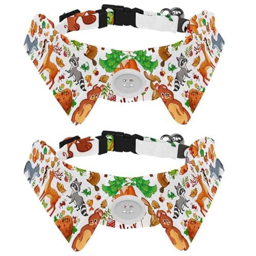 Hundehalsband mit Fliege und Glöckchen, verstellbares Revers-Design, Katzenfliege, Halsband für kleine Haustiere, 2 Stück von lcndlsoe