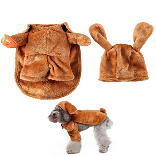 2 Pcs Pet Costume Funny Cloth - Dog Cat Cosplay Cloth Costume - Cute Pirate Brown Rabbit Design Durable Portative Cat Dog Costume Clothes lear-au Lear-au von lear-au