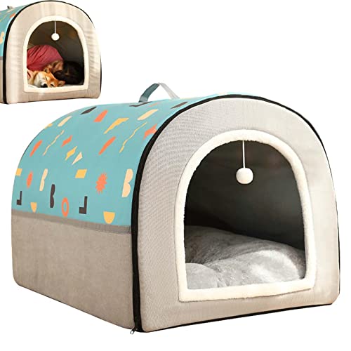 4 Stück waschbares Hundezelt | runde Katze | halbgeschlossenes gemütliches Schlafbett mit abnehmbarem Kissen, Haustierschlafbett für Kätzchen, Welpen, kleine Hunde Lear-au von lear-au