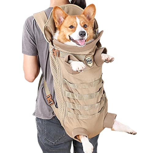 Haustier-Rucksack | verstellbare Hundetrage, Beine, Reisetasche mit verstellbaren Schultergurten, einfache Passform für Reisen, Wandern, Camping Lear-au von lear-au