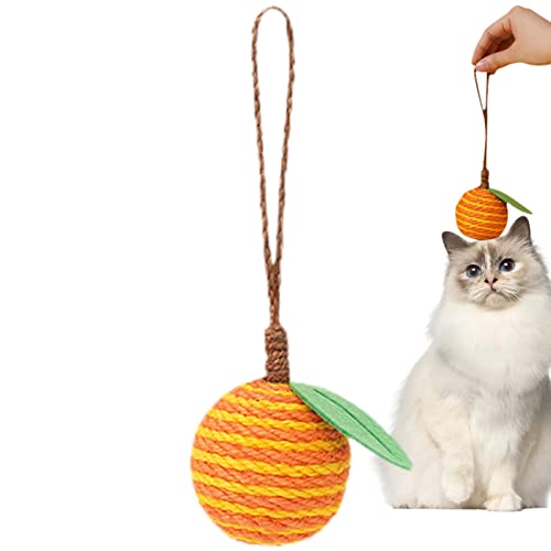 Katzenspielzeug-Ball, Sisal-Ball für Katzen, lustiges Kratzspielzeug für Katzen, Haustier, Sisal-Seil, Teaser, Spielen, Kauen, Kratzen, Fangspielzeug für Katzen und Kätzchen Lear-au von lear-au