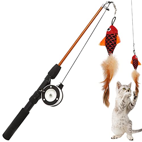 Katzenstab-Spielzeug | Langlebiges, lustiges Katzenspielzeug | leichter Katzenspielzeug als Ersatz, Haustierzubehör für Jagd, Jagd und Training Lear-au von lear-au