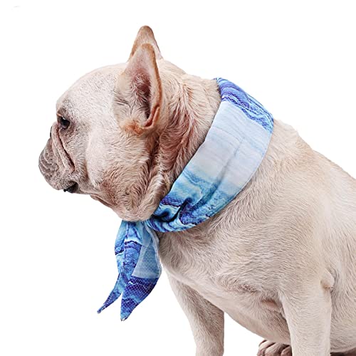 Kühlender Schal für Hunde – atmungsaktive Hunde-Kühlweste | Haustier-atmungsaktiver Sommer-Eisschal Halsband für kleine, mittelgroße und große Hunde Lear-au von lear-au