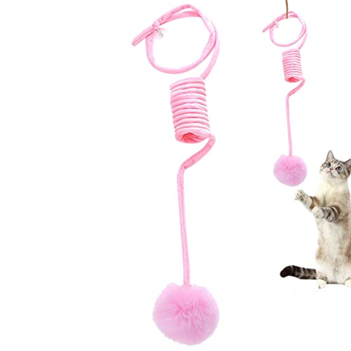Spring Ball Cat Toy - Pet Spring Ball Scratching Plush Ball Toy - Interactive Cat Ball Cat Rolling Ball Scratch Cat Toy, Hanging Toys for Indoor Cats Adult & Kitten, Cat Supplies Lear-au von lear-au