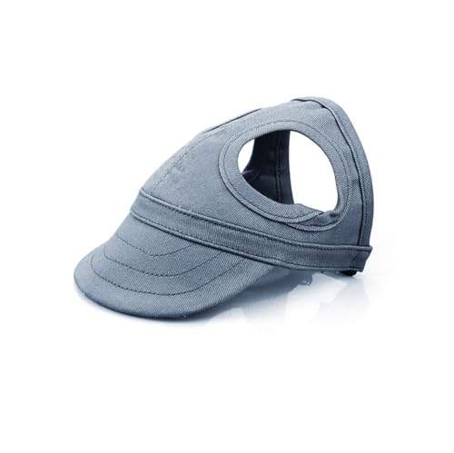 Leconpet Baseballkappe für Hunde, verstellbar, mit großen Ohrlöchern, Marineblau, Größe L von leconpet
