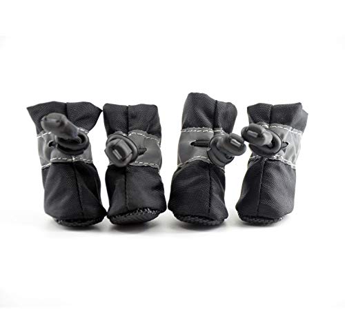 leconpet Hundestiefel, wasserabweisend, mit reflektierenden Riemen, weiches Plüschfutter und rutschfeste Sohle, vollständige Palette von Größen für XS, kleine, mittelgroße und große Hunde (Schwarz, 2) leconpet Hundestiefel, wasserabweisend, mit reflektierenden Riemen, weiches Plüschfutter und rutschfeste Sohle, vollständige Palette von Größen für XS, kleine, mittelgroße und große Hunde (Schwarz, 2) von leconpet