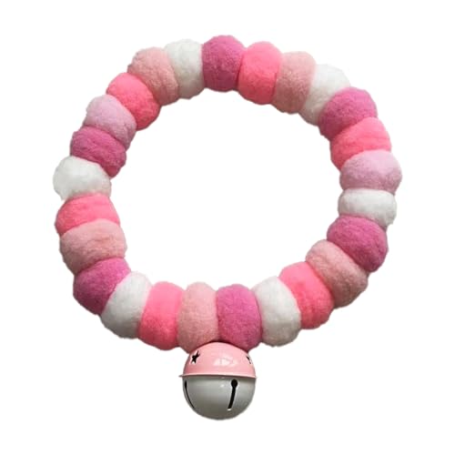 leconpet Pom Pom Hundehalsband, elastisches Katzenhalsband, dekorativer Plüschball, Welpen-Halskette, auffälliger Bommel, Haustierhalsband mit Glocke, für Fotos, Spaziergänge, Outdoor-Sportarten (Rosa leconpet Pom Pom Hundehalsband, elastisches Katzenhalsband, dekorativer Plüschball, Welpen-Halskette, auffälliger Bommel, Haustierhalsband mit Glocke, für Fotos, Spaziergänge, Outdoor-Sportarten (Rosa von leconpet