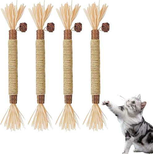4 Stück Katzen Kauhölzer Sticks, für Katzen Zahnpflege & Gegen Mundgeruch Natürlich Sicher Katzensticks Katzen Zahnpflege & frischen Atem - Katzensticks - Katzen Zubehör - Katzenminze Pflanze 4 Stück Katzen Kauhölzer Sticks, für Katzen Zahnpflege & Gegen Mundgeruch Natürlich Sicher Katzensticks Katzen Zahnpflege & frischen Atem - Katzensticks - Katzen Zubehör - Katzenminze Pflanze von ledytdggu
