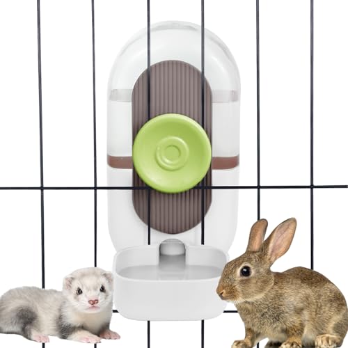 Lemtrflo Automatischer Wasserspender zum Aufhängen, ca. 800 ml, Kaninchen, Meerschweinchen, Frettchen, Wassernapf für Käfig, geeignet für kleine Tierwelpen (Käfiggitterabstand über 3,1 cm) von lemtrflo