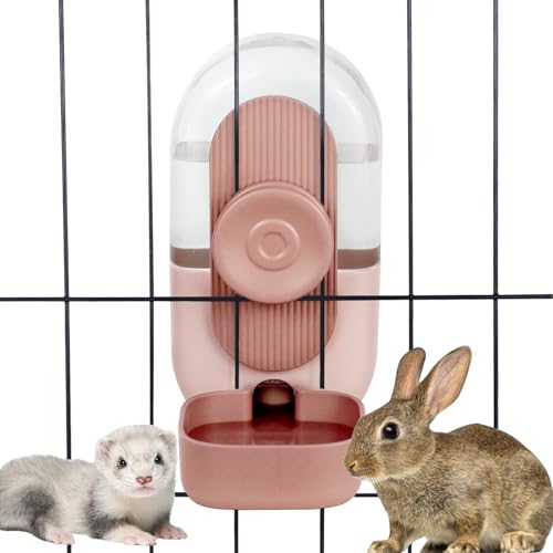 Lemtrflo Automatischer Wasserspender zum Aufhängen, ca. 800 ml, Kaninchen, Meerschweinchen, Frettchen, Wassernapf für Käfig, geeignet für kleine Tierwelpen (Käfiggitterabstand über 3,1 cm) von lemtrflo