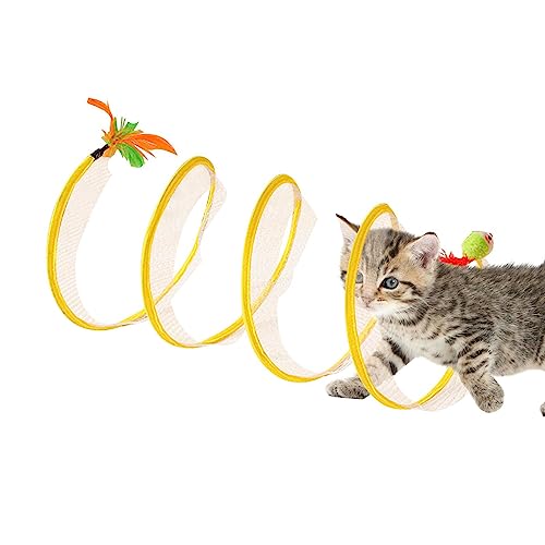Katzentunnelspielzeug - Haustierspielzeugtunnel für interaktiven Spaß - Gefaltetes Tunnel-Katzenspielzeug, interaktives Haustier-Abenteuer-Tunnelspielzeug, Katzen-Donut-Tunnel für Lencyotool von lencyotool