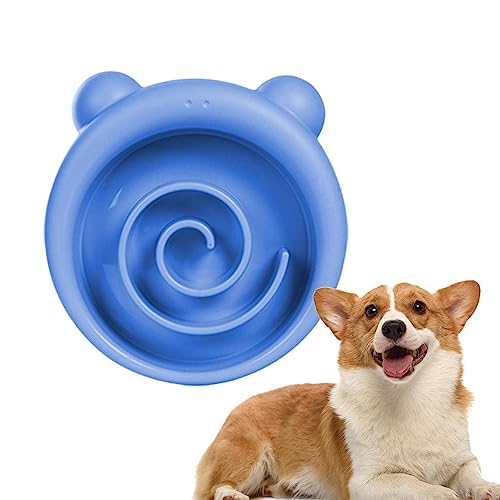 Slow Feeder Hundenapf | Leckmatte für Hunde und Katzen | Runde Futterplatte mit Futtermatte, Silikon-Leckkissen für Hunde, Trainingshilfen für die Verdauung von Welpen Lencyotool von lencyotool