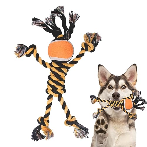 lencyotool Haustier-Seil-Spielzeug | Kauspielzeug für Hunde zum Zahnen - Tragbares interaktives Beißseil-Kauspielzeug für Haustiere, weiches Welpenspielzeug für kleine und mittelgroße Hunde von lencyotool