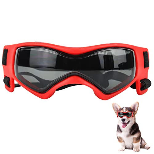 lencyotool Hund Sonnenbrillen | Verstellbare Hundebrille für große Hunde | Winddichter Haustierbedarf für Pudel, Schnauzer, Retriever, Dobermänner, Corgis, Geschenk für Haustiere zu Weihnachten von lencyotool