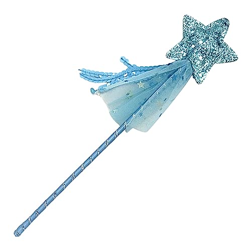 lerwliop Cat Teaser Leder Kinder Sticks Weihnachtskostüm Mädchen Zauberstab Cosplay Prop Geburtstag Dressing Up Pet Supplies Angel Stick, Blau von lerwliop