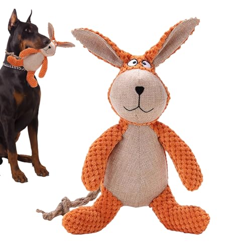 Leryveo Langlebiges quietschendes Hundespielzeug, Hasen-Hundespielzeug | Kau- und Knisterspielzeug für Hunde | Zahnreinigungsspielzeug für Hunde, wiederverwendbares Hundespielzeug für kleine, mittlere von leryveo