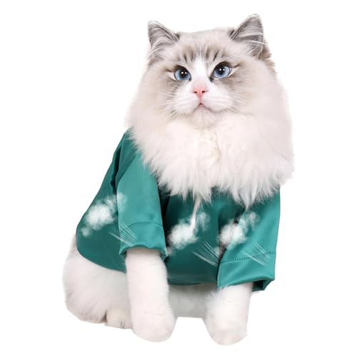 Leryveo Smokinghemd für Katze, Smokinganzug für Katze,Stilvolles Katzen-Shirt, formelles Outfit für Kätzchen-Modebekleidung - Atmungsaktive und leichte Katzenkleidung, bequemer Katzenmantel für von leryveo