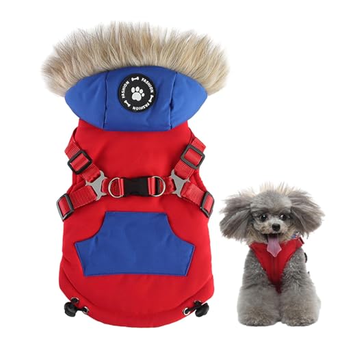 Leryveo Warme Hundekleidung, Wintermantel für Hunde mit Kapuze - Warme Hundekleidung mit Reißverschluss,Dicke Haustierbekleidung, Haustierkleidung für kaltes Wetter für Urlaub, Alltag, Spaziergänge Leryveo Warme Hundekleidung, Wintermantel für Hunde mit Kapuze - Warme Hundekleidung mit Reißverschluss,Dicke Haustierbekleidung, Haustierkleidung für kaltes Wetter für Urlaub, Alltag, Spaziergänge von leryveo