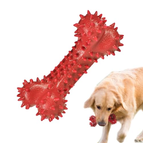 leryveo Kauspielzeug für Hunde | Stacheliges Knochenspielzeug für Hunde aus Gummi - Beißendes Welpenspielzeug, langlebiges Apportierspielzeug für Welpen, zum Spielen und Training von leryveo