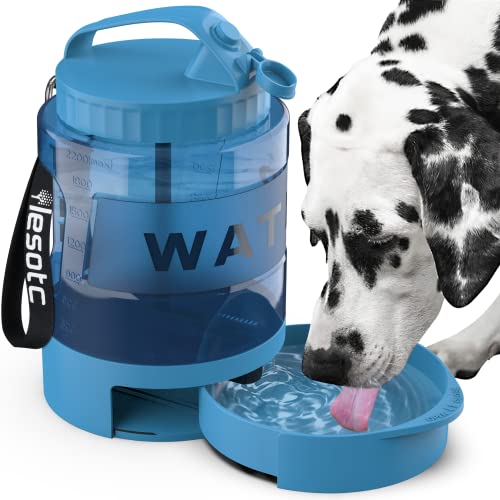 Wassernapf für Hunde, Reise-Hundenäpfe für Camping, Hundepark, Wandern, 2,2 l Wasserspender mit herausziehbarem Reise-Wassernapf für Hunde, Reise-Wassernapf, Spender, Haustier-Hunde-Wasserflasche, Wassernapf für Hunde, Reise-Hundenäpfe für Camping, Hundepark, Wandern, 2,2 l Wasserspender mit herausziehbarem Reise-Wassernapf für Hunde, Reise-Wassernapf, Spender, Haustier-Hunde-Wasserflasche, von lesotc