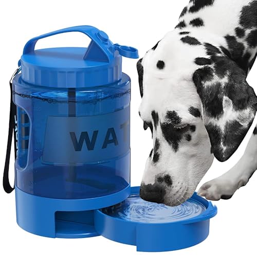 lesotc 2200 ml Trinkflasche für Hunde, Tragbare XXL extra große Hundetrinkflasche für unterwegs – Camping & Reisen für große Hunde (Marineblau) von lesotc