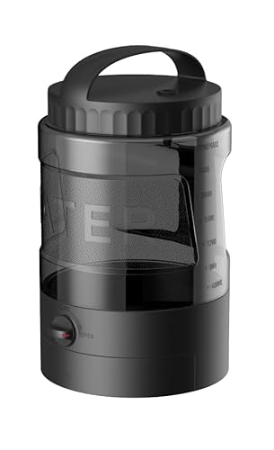 lesotc 2800 ml Trinkflasche für Hunde, Tragbare XXL extra große Hundetrinkflasche für unterwegs – Camping & Reisen für große Hunde (Schwarz) von lesotc