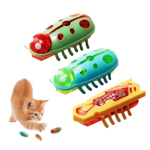 letcdfer 3 Stück Mini Käfer Maus Katzenspielzeug, Elektrischer Katzenspielzeug Marienkäfer Spielzeug Interaktive Wanze KatzenspielzeugKäfer Spielspielzeug für Katzen Kätzchen Haustier Lustiges letcdfer 3 Stück Mini Käfer Maus Katzenspielzeug, Elektrischer Katzenspielzeug Marienkäfer Spielzeug Interaktive Wanze KatzenspielzeugKäfer Spielspielzeug für Katzen Kätzchen Haustier Lustiges von letcdfer
