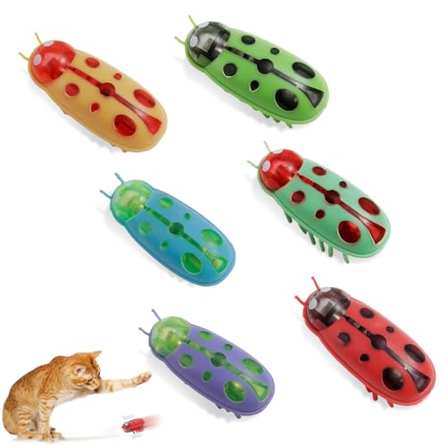 letcdfer 6 Stück Mini Käfer, Katzenspielzeug Interaktiv Käfer, Elektrisches Interaktives Spielzeug für Katzen Hund Katze Maus Fluchthindernis automatisches Umdrehen Haustier Lustiges Spielspielzeug letcdfer 6 Stück Mini Käfer, Katzenspielzeug Interaktiv Käfer, Elektrisches Interaktives Spielzeug für Katzen Hund Katze Maus Fluchthindernis automatisches Umdrehen Haustier Lustiges Spielspielzeug von letcdfer