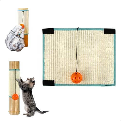 Sisal Teppich, Kratzmatte Katze, für Kratzschutz, Katzen Kratzmatte Abriebfest, Klein Kitten Kratzteppich, Kratzbretter Katze Reduziert Lärm, Leicht zu Installieren von letuxaamz