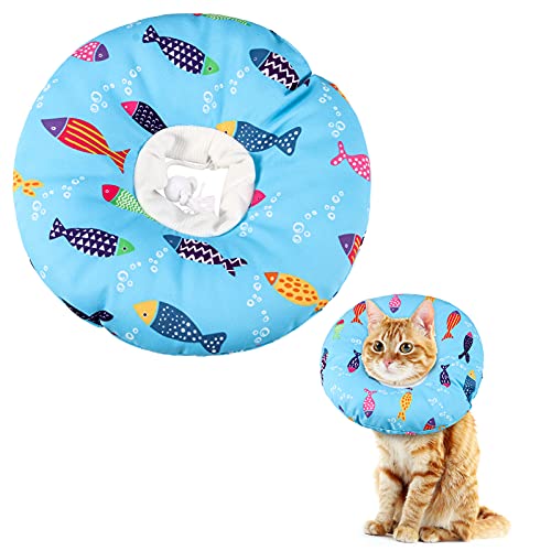 Libfrnt Weiches, niedliches Katzen-Donut-Halsband zur Genesung – bequemer Anti-Biss-Kegel für Haustiere, Katzen, Kätzchen nach Operationen Libfrnt Weiches, niedliches Katzen-Donut-Halsband zur Genesung – bequemer Anti-Biss-Kegel für Haustiere, Katzen, Kätzchen nach Operationen von libfrnt