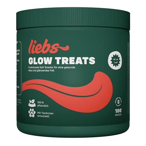 liebs Hunde Leckerlis „Glow (1 x 300g) | Haut und Fellpflege Hund | 100% pflanzlich | Bierhefe Tabletten | Hundefutter gegen Juckreiz mit Nachtkerzenöl, Algen, Biotin, Beta-Carotin & Omega 3 liebs Hunde Leckerlis „Glow (1 x 300g) | Haut und Fellpflege Hund | 100% pflanzlich | Bierhefe Tabletten | Hundefutter gegen Juckreiz mit Nachtkerzenöl, Algen, Biotin, Beta-Carotin & Omega 3 von liebs