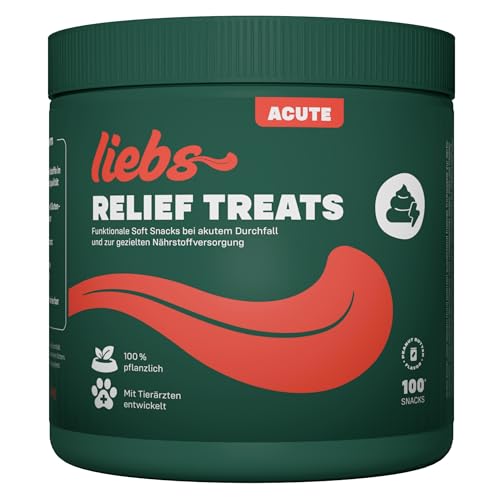 liebs Soft Treats Relief 100% pflanzlich | Verdauung & Magen Snack Hunde | Anti Blähungen & Gegen Durchfall | Aktivkohle, Flohsamenschalen, Fenchel & Kamille | 1 x 300g liebs Soft Treats Relief 100% pflanzlich | Verdauung & Magen Snack Hunde | Anti Blähungen & Gegen Durchfall | Aktivkohle, Flohsamenschalen, Fenchel & Kamille | 1 x 300g von liebs