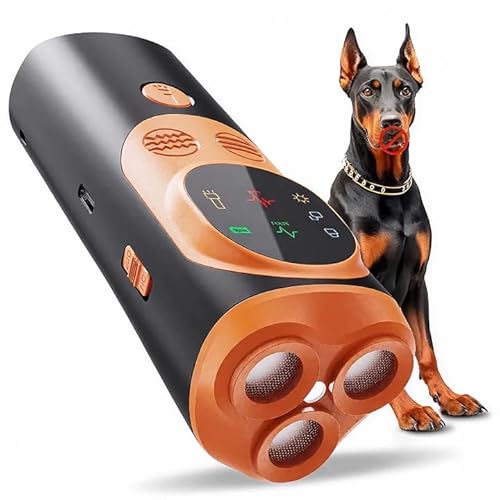 liiyiela Anti-Bell-Gerät für Hunde, Ultraschall-Hundevertreiber, stoppt das Bellen von Hunden, 15 m Reichweite, sicheres Hundetrainingsgerät für drinnen und draußen, wiederaufladbares von liiyiela