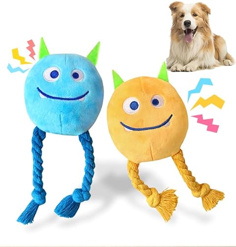 lilfrd Hundespielzeug für kleine Hunde, quietschendes Hundespielzeug, niedliches Seil-Plüschspielzeug für kleine und mittelgroße Rassen, 2 Stück, Welpenspielzeug, um sie zu beschäftigen lilfrd Hundespielzeug für kleine Hunde, quietschendes Hundespielzeug, niedliches Seil-Plüschspielzeug für kleine und mittelgroße Rassen, 2 Stück, Welpenspielzeug, um sie zu beschäftigen von lilfrd
