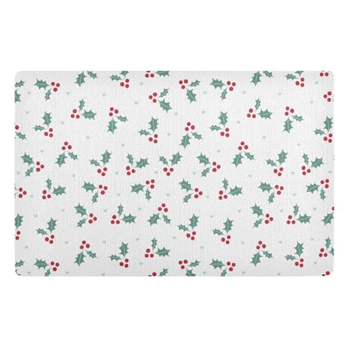 Bodenmatte für Weihnachten, Winter, 81,3 x 50,8 cm, rutschfest, Gummi, niedriges Profil, saugfähig, Hunde-Fußmatte für Terrasse, Veranda Bodenmatte für Weihnachten, Winter, 81,3 x 50,8 cm, rutschfest, Gummi, niedriges Profil, saugfähig, Hunde-Fußmatte für Terrasse, Veranda von linqin