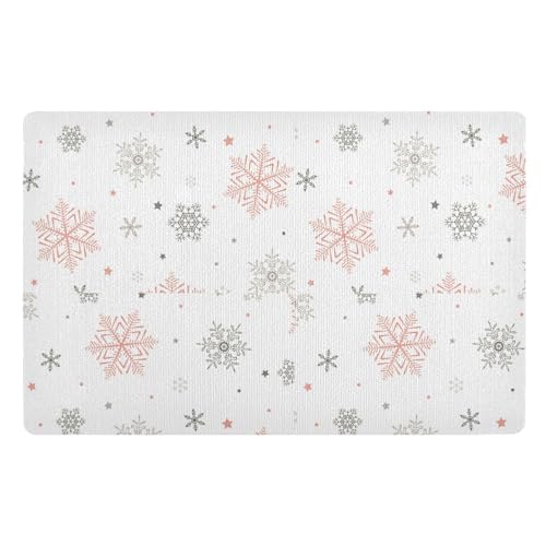 Fußmatte, Wintergrau, 81,3 x 50,8 cm, rutschfeste Gummi-Unterseite, fängt Schmutz und Feuchtigkeit ein, für alle Jahreszeiten, Allwetter-Hunde-Fußmatte für Terrasse, Veranda Fußmatte, Wintergrau, 81,3 x 50,8 cm, rutschfeste Gummi-Unterseite, fängt Schmutz und Feuchtigkeit ein, für alle Jahreszeiten, Allwetter-Hunde-Fußmatte für Terrasse, Veranda von linqin
