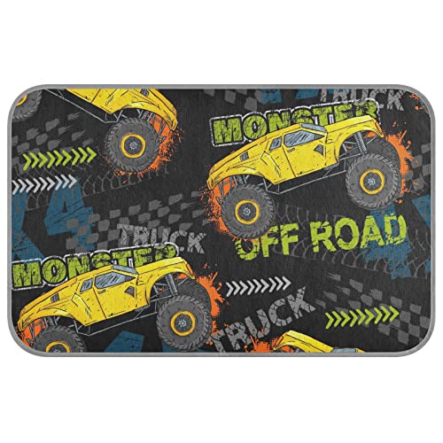 linqin Hunde Kühlmatte Monster Truck Auto Cool Pad für Hunde Eisseide Kühlmatte Haustier Matte Tragbare Kistenmatten für Hundekäfige Katzenmatte von linqin