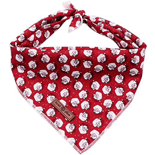 Lionet Paws Christmas Hunde Bandana Kopftücher Hundehalstuch Dreieckstuch für Kleine, Mittelgroße und Große Hunde Weihnachtsmann von lionet paws