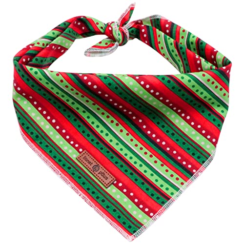 Lionet Paws Christmas Hunde Bandana Kopftücher Hundehalstuch Dreieckstuch für Kleine, Mittelgroße und Große Hunde von lionet paws