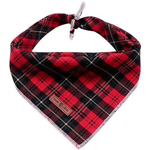 Lionet Paws Christmas Hunde Bandana Kopftücher Hundehalstuch Dreieckstuch für Kleine, Mittelgroße und Große Hunde von lionet paws