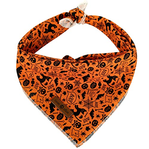 Lionet Paws Halloween Hunde Bandana Kopftücher Hundehalstuch Dreieckstuch für Kleine, Mittelgroße und Große Hunde von lionet paws