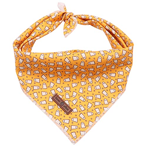 Lionet Paws Halloween Hunde Bandana Kopftücher Hundehalstuch Dreieckstuch für Kleine, Mittelgroße und Große Hunde von lionet paws